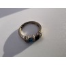 925 Sterling Silver Topaz & Tourmaline Ring Size 5.5