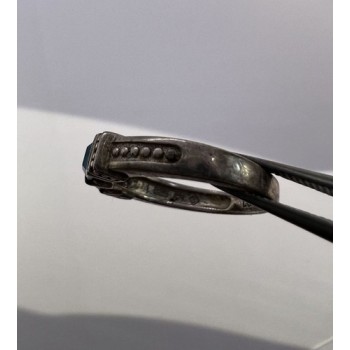 925 Sterling Silver Topaz & Tourmaline Ring Size 5.5