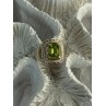 925 Sterling Silver Peridot Ring Size 6