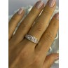 925 Sterling Silver Pink CZ Ring Size 9