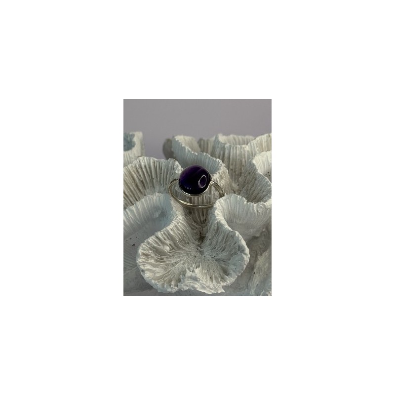 Vintage 925 Sterling Silver Amethyst Ring Size 7