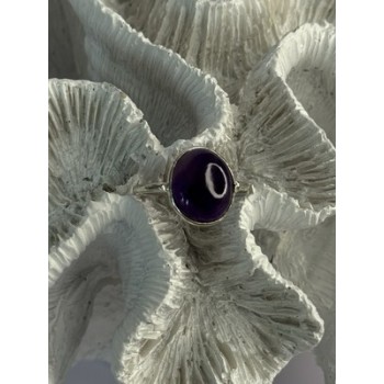 Vintage 925 Sterling Silver Amethyst Ring Size 7