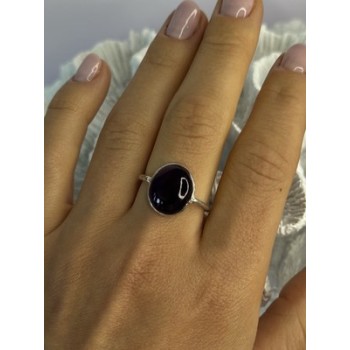 Vintage 925 Sterling Silver Amethyst Ring Size 7