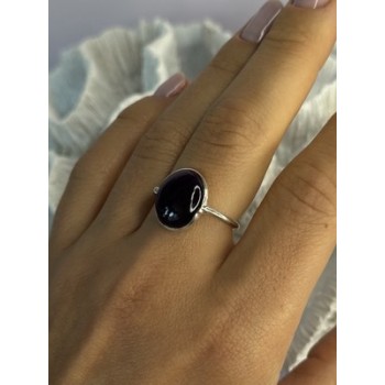 Vintage 925 Sterling Silver Amethyst Ring Size 7