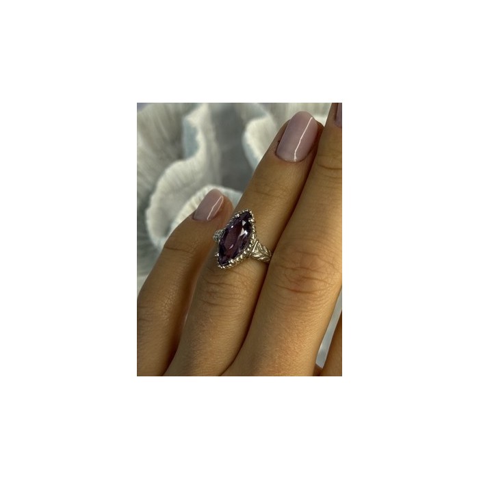 Kabana 925 Sterling Silver Amethyst Ring Size 5