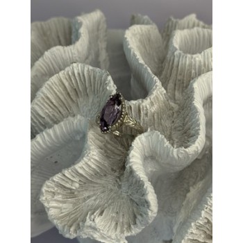Kabana 925 Sterling Silver Amethyst Ring Size 5