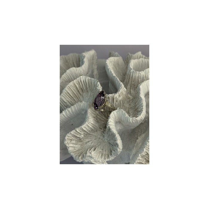 Kabana 925 Sterling Silver Amethyst Ring Size 5