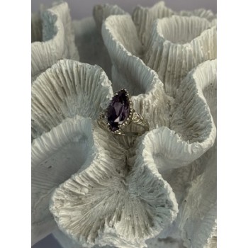 Kabana 925 Sterling Silver Amethyst Ring Size 5