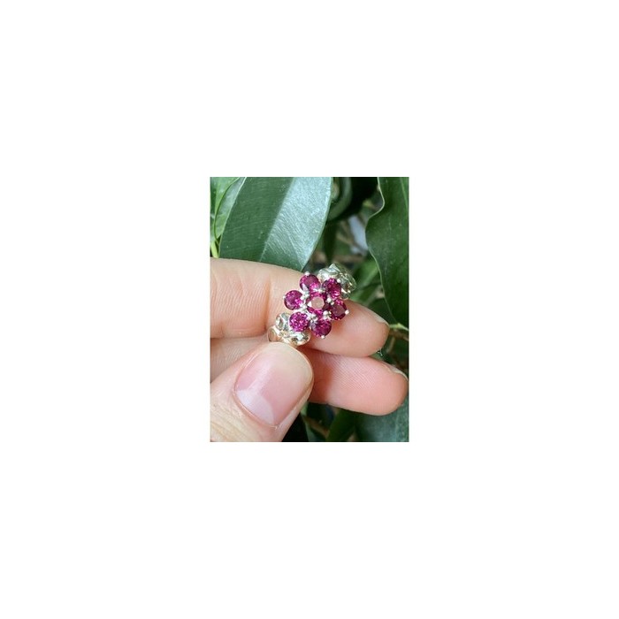 925 Sterling Silver Pink Spinel 