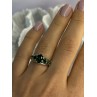 Classy 925 Sterling Silver Emerald Ring Size 7