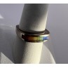 925 Sterling Silver Inlaid Rainbow Gemstone Ring Size 8