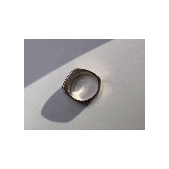 925 Sterling Silver Inlaid Rainbow Gemstone Ring Size 8