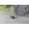 925 Sterling Silver Purple Tourmaline, Topaz & Tanzanite Ring Size 8
