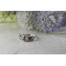 925 Sterling Silver Purple Tourmaline, Topaz & Tanzanite Ring Size 8