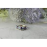 925 Sterling Silver Purple Tourmaline, Topaz & Tanzanite Ring Size 8