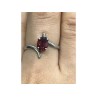 925 Sterling Silver Garnet Ring Size 8