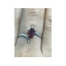 925 Sterling Silver Garnet Ring Size 8