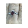 925 Sterling Silver Garnet Ring Size 8