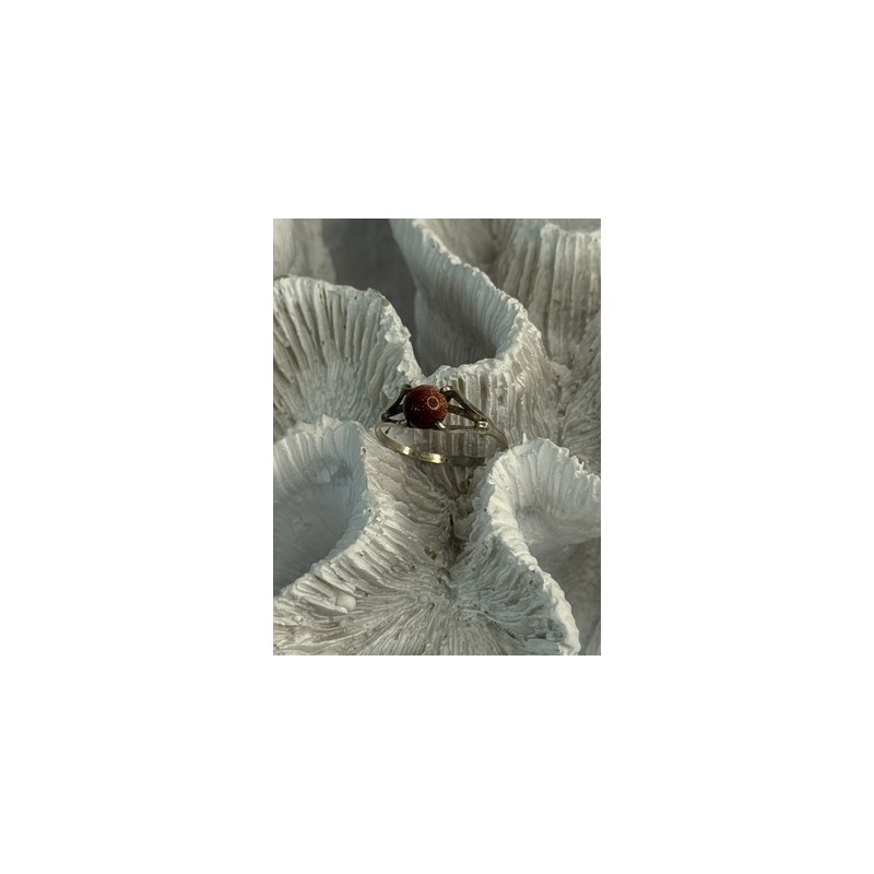 925 Sterling Silver Goldstone Ring Size 7