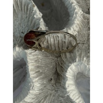 925 Sterling Silver Goldstone Ring Size 7