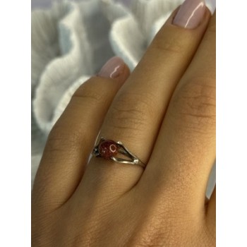 925 Sterling Silver Goldstone Ring Size 7