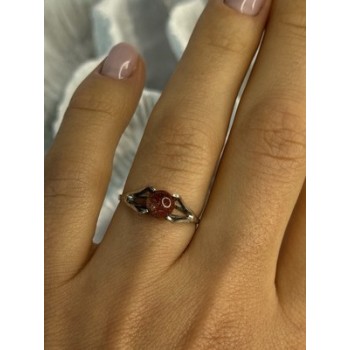 925 Sterling Silver Goldstone Ring Size 7
