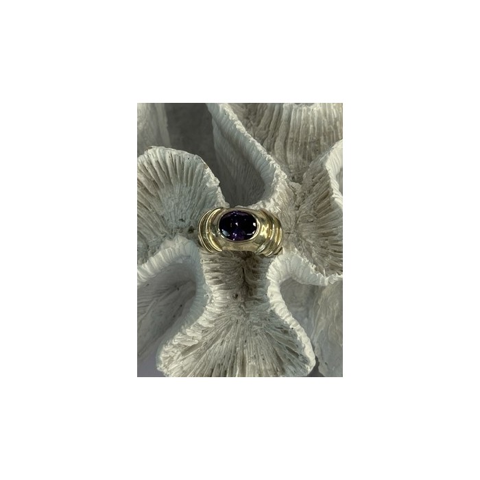 925 Sterling Silver Amethyst Ring Size 7
