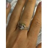 925 Sterling Silver Peridot, Amethyst & Topaz Ring Size 8