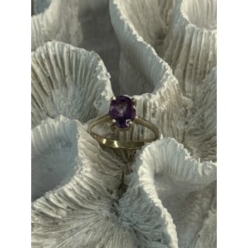 925 Sterling Silver Amethyst Ring Size 6.5