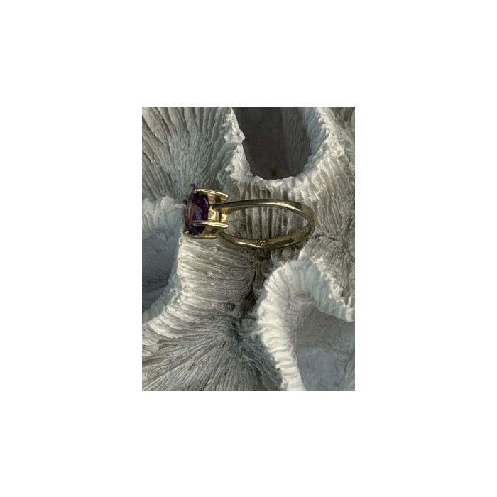 925 Sterling Silver Amethyst Ring Size 6.5
