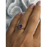 925 Sterling Silver Amethyst Ring Size 6.5