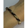 Bangle 925 Sterling Silver Gold Plated Onyx Bracelet
