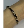 Bangle 925 Sterling Silver Gold Plated Onyx Bracelet