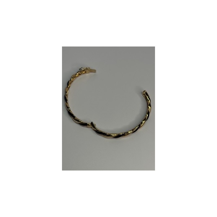 Bangle 925 Sterling Silver Gold Plated Onyx Bracelet