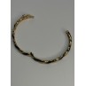 Bangle 925 Sterling Silver Gold Plated Onyx Bracelet