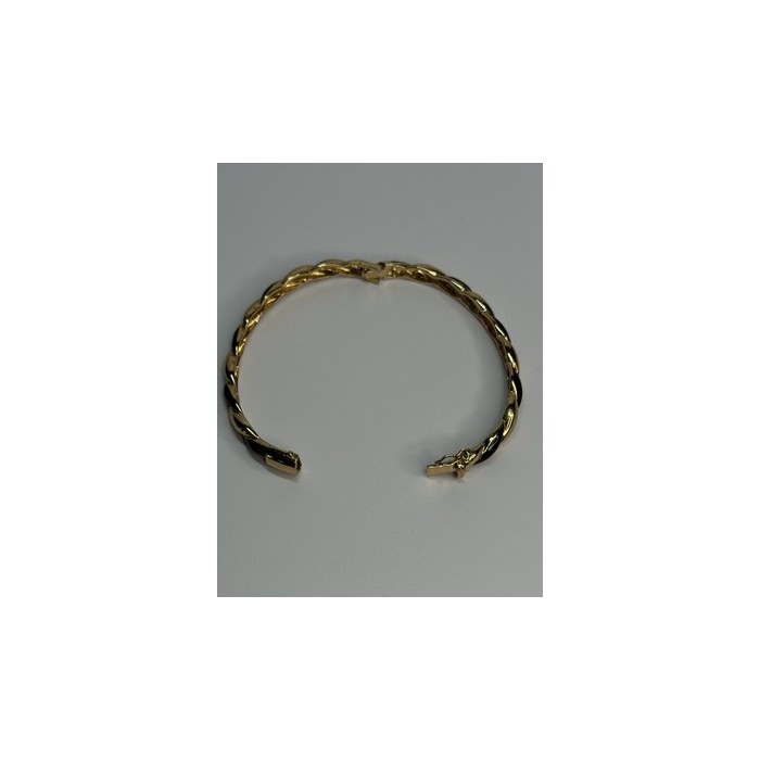 Bangle 925 Sterling Silver Gold Plated Onyx Bracelet