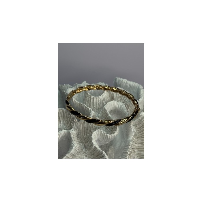 Bangle 925 Sterling Silver Gold Plated Onyx Bracelet