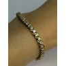 925 Sterling Silver Gold Plated CZ Bracelet Length 7 Inch