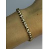 925 Sterling Silver Gold Plated CZ Bracelet Length 7 Inch