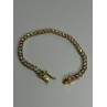 925 Sterling Silver Gold Plated CZ Bracelet Length 7 Inch