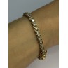 925 Sterling Silver Gold Plated CZ Bracelet Length 7 Inch