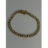925 Sterling Silver Gold Plated CZ Bracelet Length 7 Inch