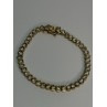 925 Sterling Silver Gold Plated CZ Bracelet Length 7 Inch