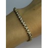 925 Sterling Silver Gold Plated CZ Bracelet Length 7 Inch