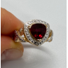 925 Sterling Silver Gold Plated Spinel Ring Size 7