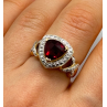 925 Sterling Silver Gold Plated Spinel Ring Size 7