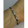 Beautiful 925 Sterling Silver CZ Bracelet Length 7 Inch