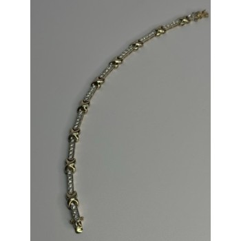 Elegant 925 Sterling Silver CZ Bracelet Length 7.5 Inch