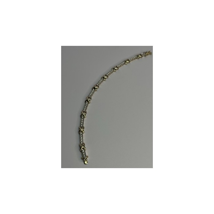 Elegant 925 Sterling Silver CZ Bracelet Length 7.5 Inch