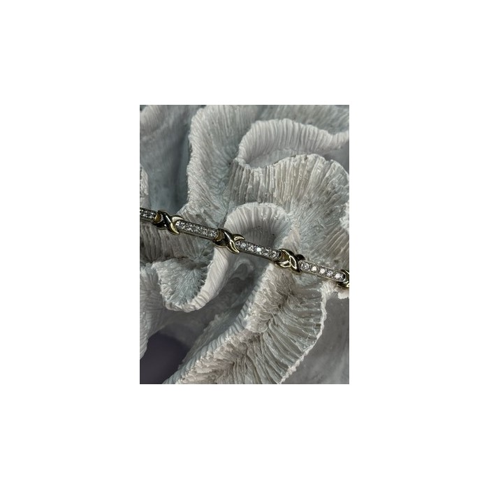 Elegant 925 Sterling Silver CZ Bracelet Length 7.5 Inch